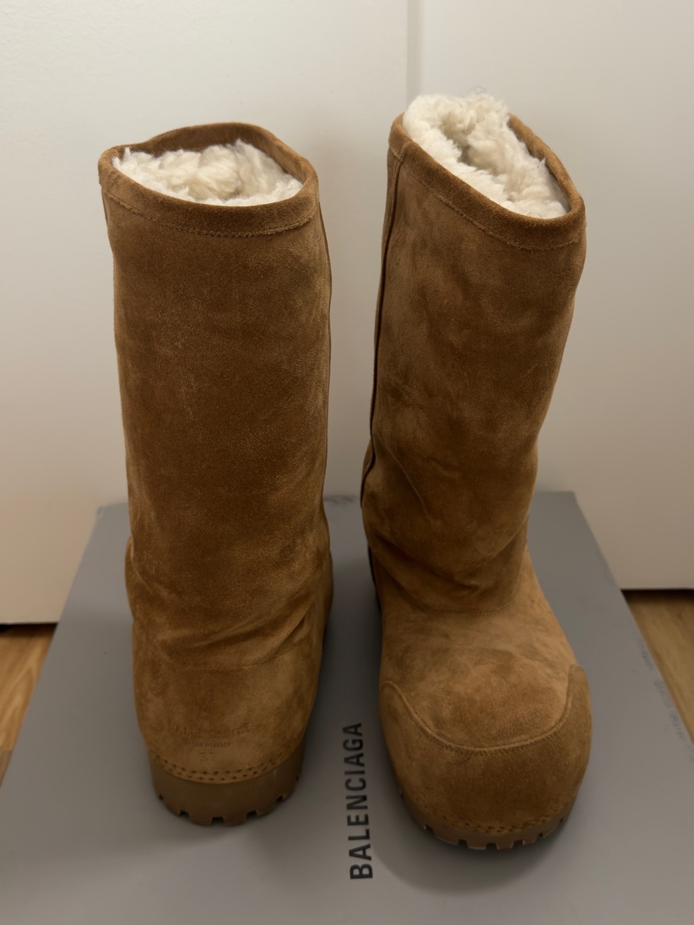 Balenciaga Brown Suede Alaska Boots